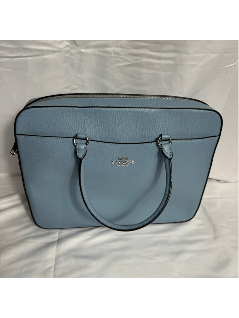 Women's Coach Laptop Bag One Size Blue Silver